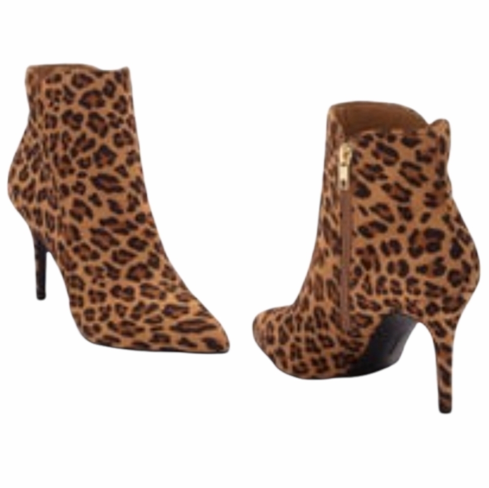 Tan Leopard Print Savida Bootie NWT SZ 10